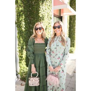 Hill House Home Lucienne Dress In Sage Ikat S